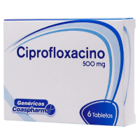 CIPROFLOXACINO 500 MG CAJA 6 TABLETAS (COASPHARMA)