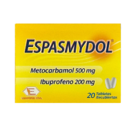 ESPASMYDOL metrocarbamol 500mg+ ibuprofeno 200mg  tabletas  AGOTADO